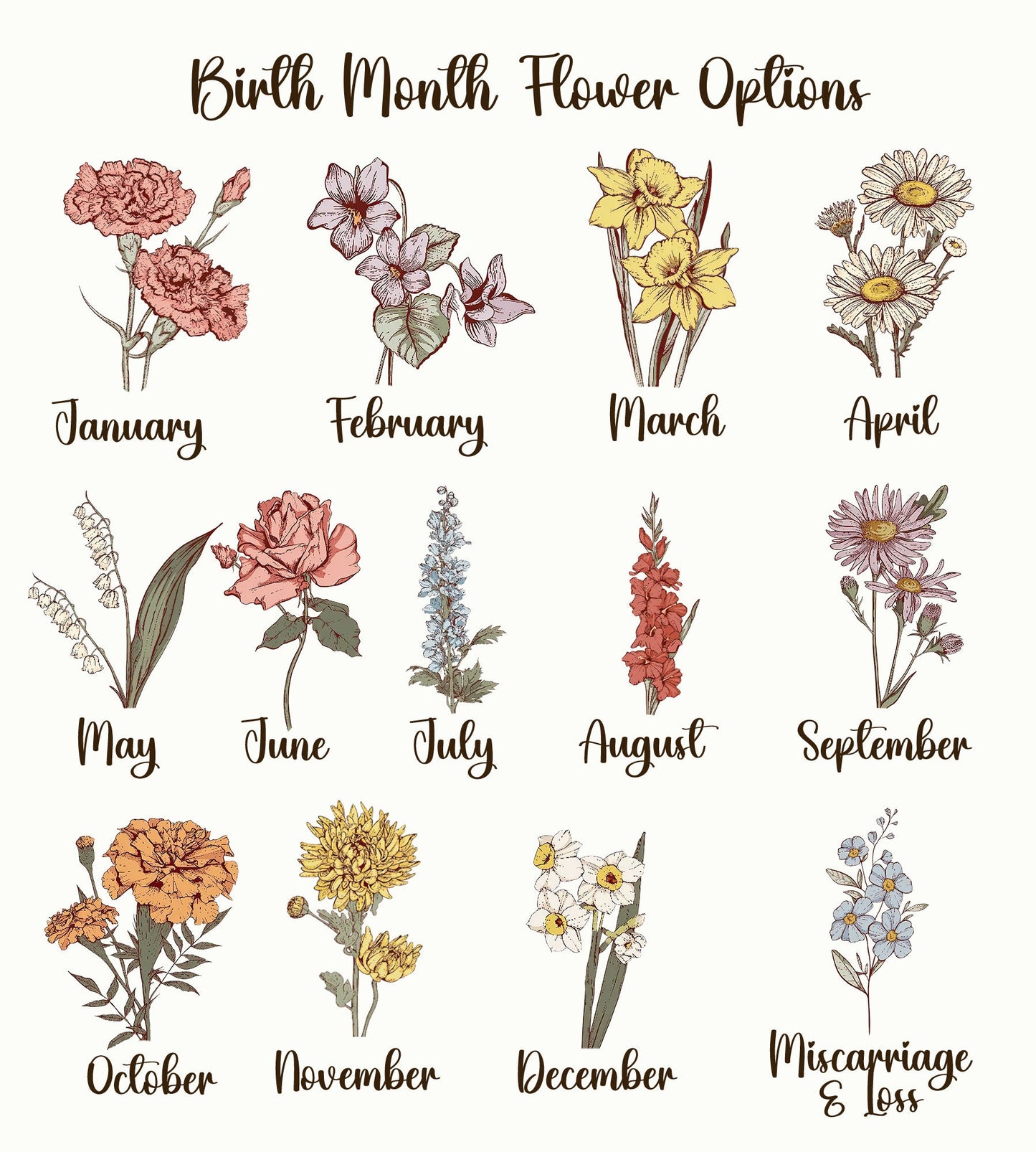 50%OFF❤️Custom Birth Month Flower LED Light