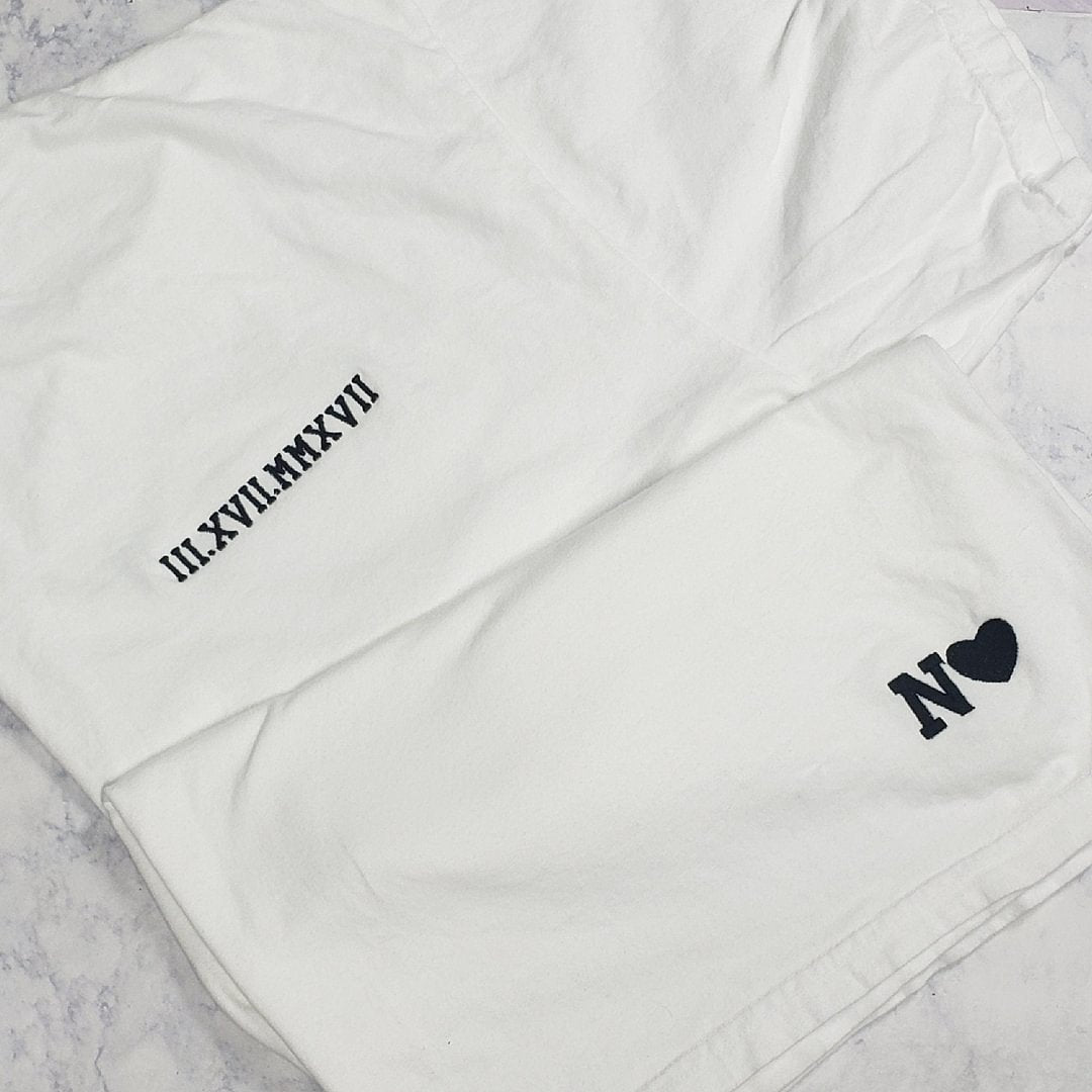 Custom Roman Numeral Date Couple's T-shirt