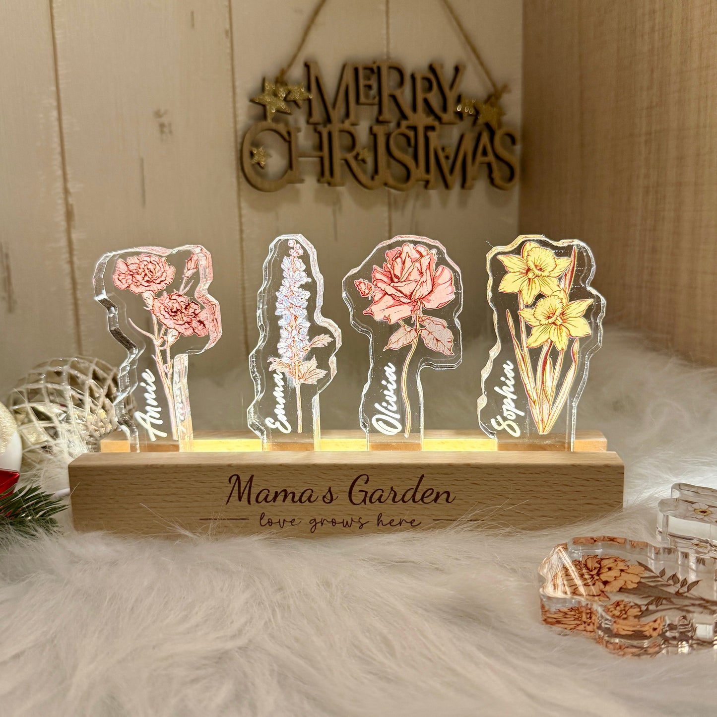 50%OFF❤️Custom Birth Month Flower LED Light