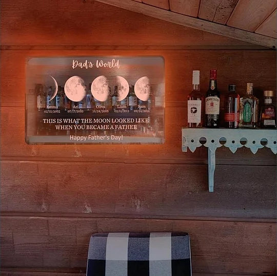 🎁Christmas Sale🎁Custom Led Mirror Light Frame with text and date-mom's universe