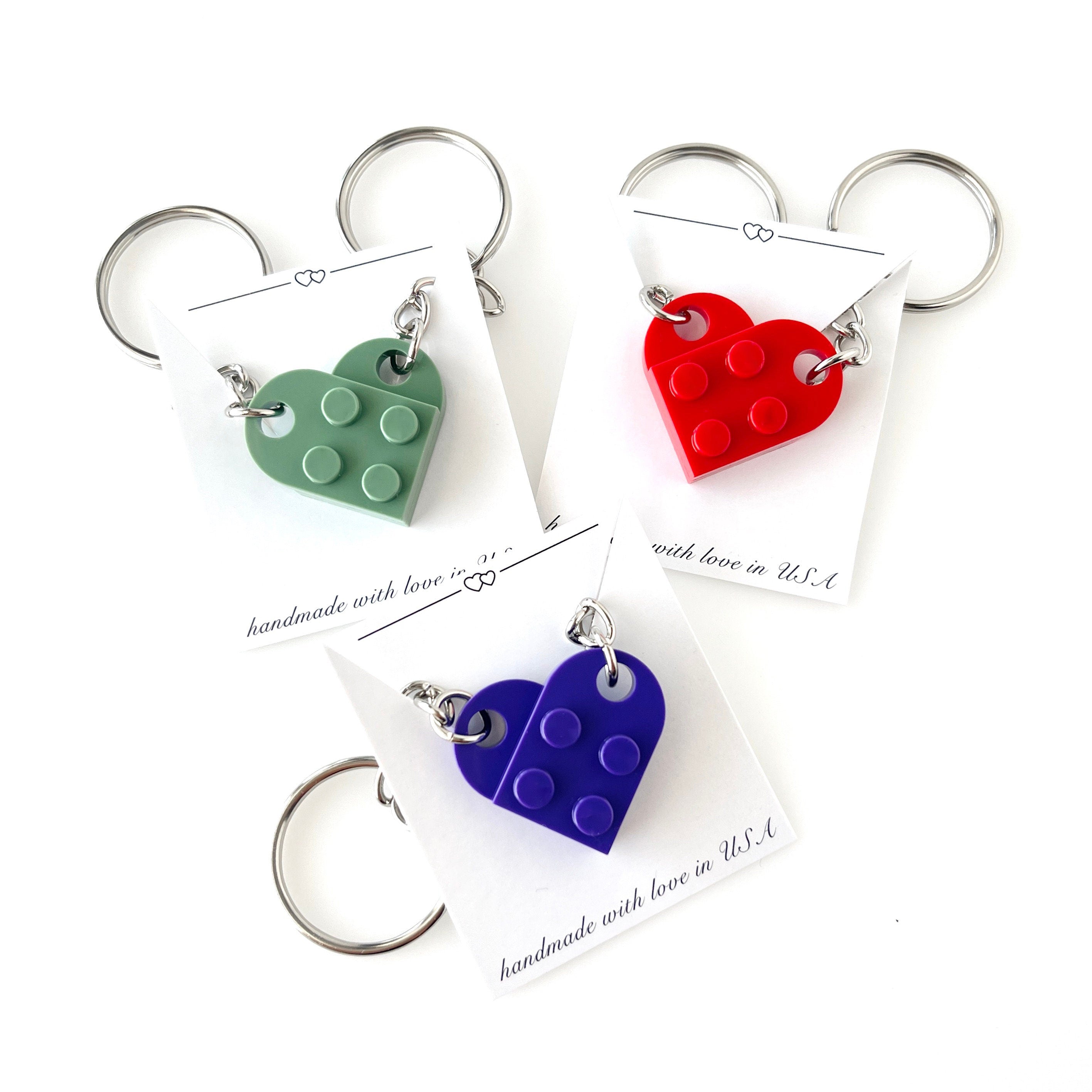 Heart Building Blocks Keychain Set โ Shmilycustom